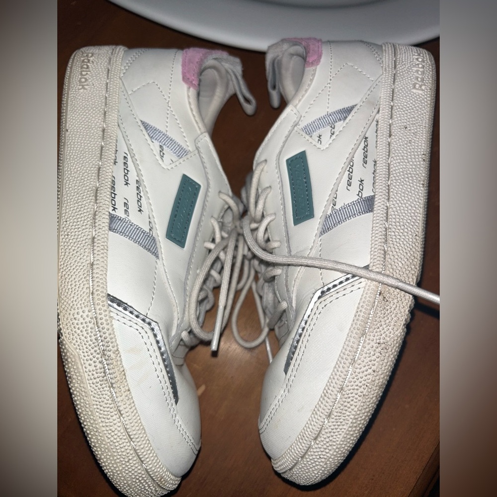 Reebok Club C Green Slate/Jasmine Pink Tennis Shoes